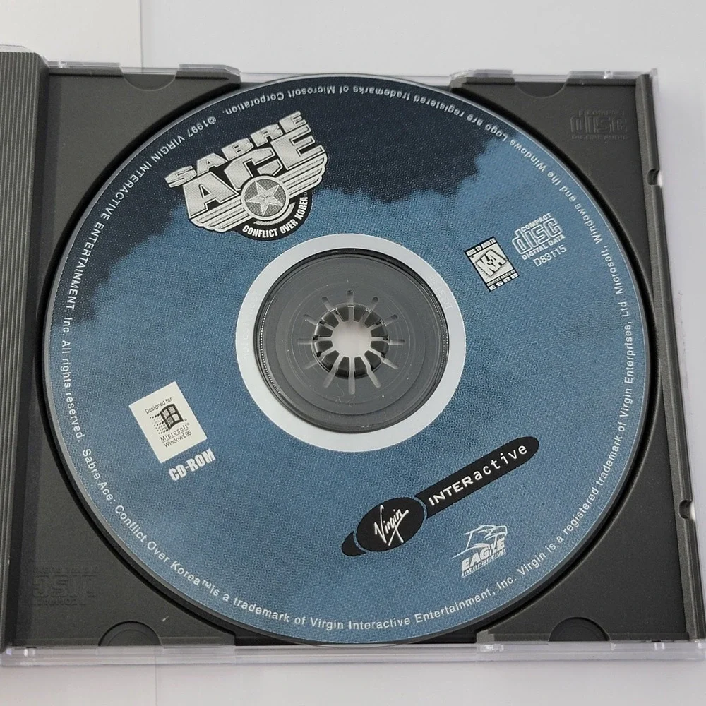 Sabre Ace Conflict Over Korea‎ 1997 PC CD-ROM Video Game for Windows 95 Vtg